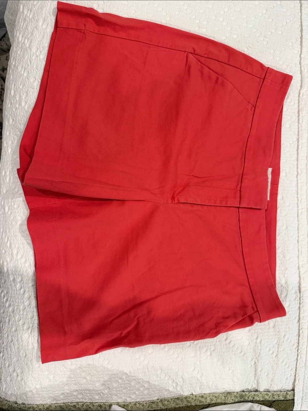LOFT Coral-Red Pull-On Skort